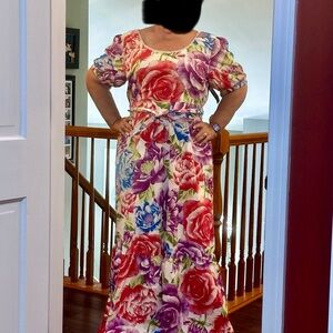 New York & Company Vibrant Floral Maxi Dress Size XXL Tall NWT